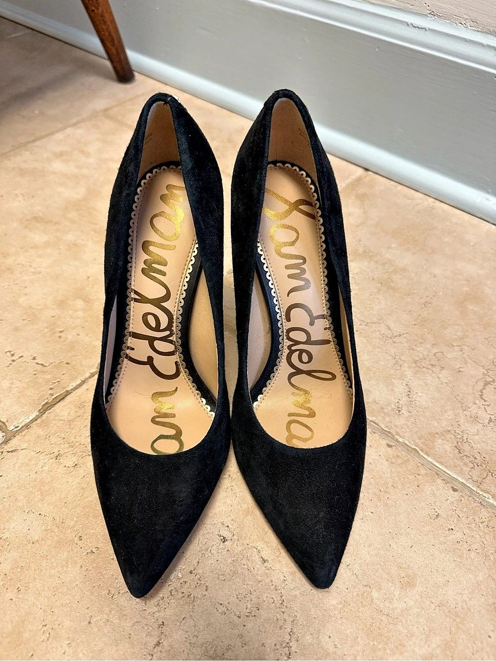Sam Edelman Black Pointed-Toe Heels Size 5.5